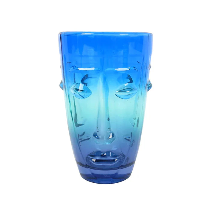 Face Tall Tumbler Glass - Set of 2