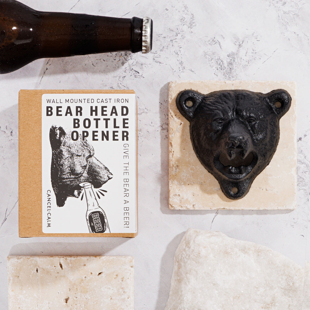 Cast Iron Wall Mounted Bear Beer Bottle Opener