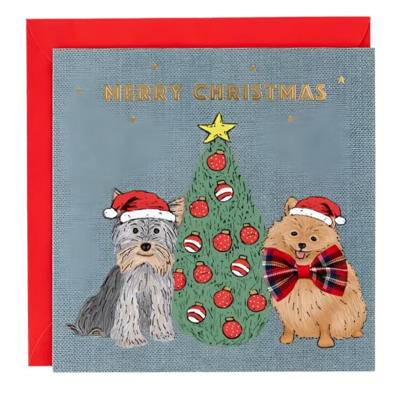 Minatures Dog Christmas Card