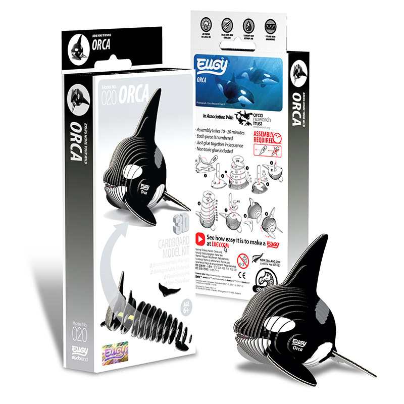 3D Cardboard Model Kit - Orca