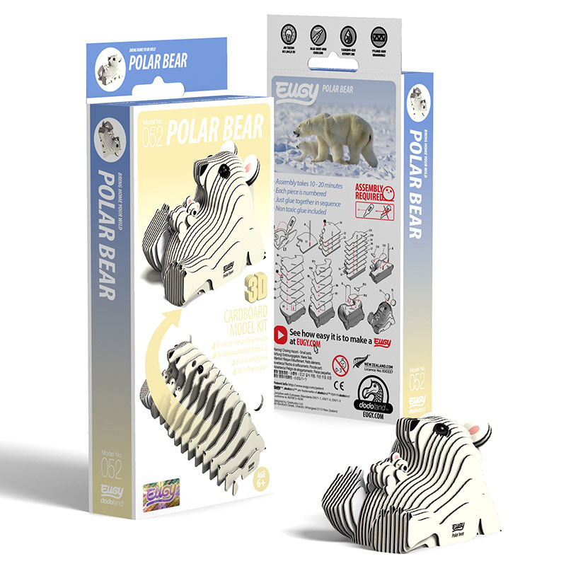 3D Cardboard Model Kit - Polar Bear