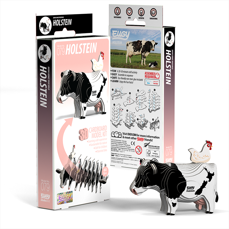 3D Cardboard Model Kit - Holstein