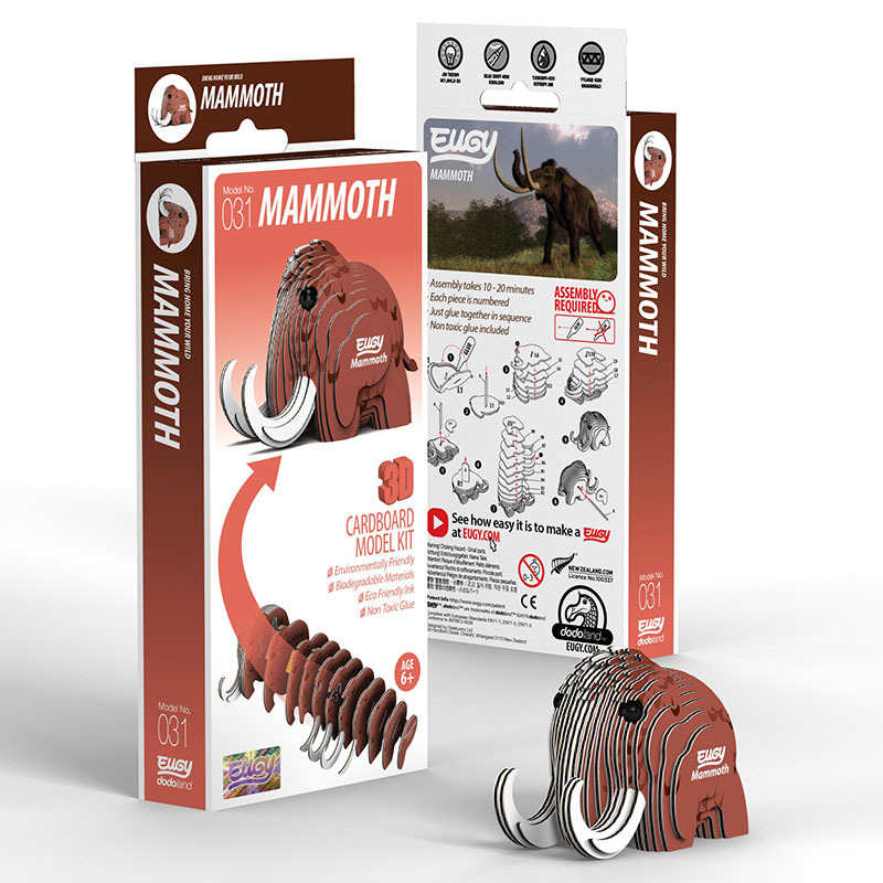 3D Cardboard Model Kit - Mammoth