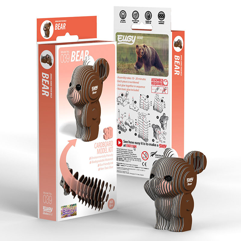 3D Cardboard Model Kit - Bear