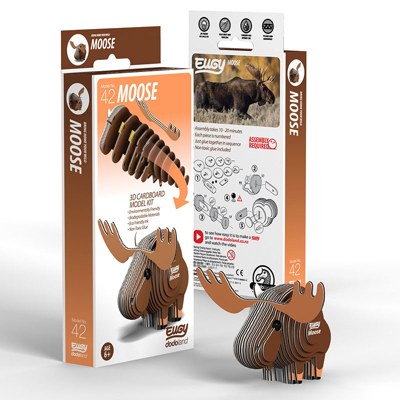 3D Cardboard Model Kit - Moose