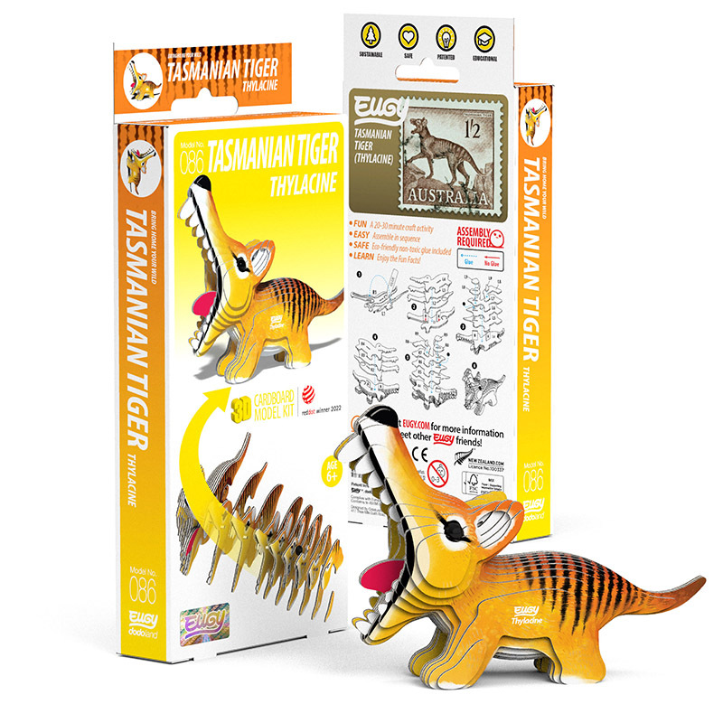 3D Cardboard Model Kit - Tasmanian Tiger