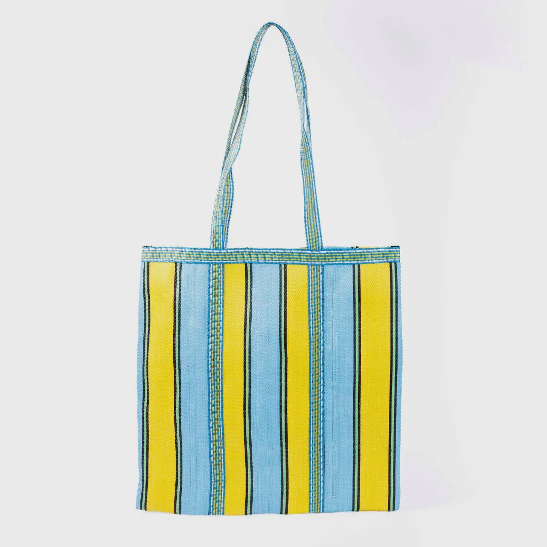 Belle Ile Yellow Aqua Tote