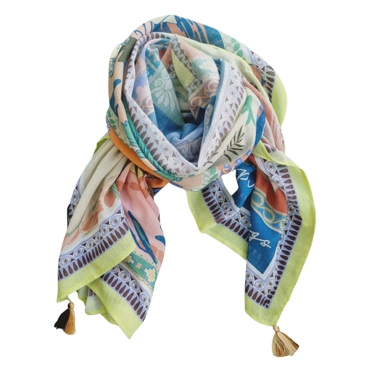 Pure Cotton Scarf - Neon Green