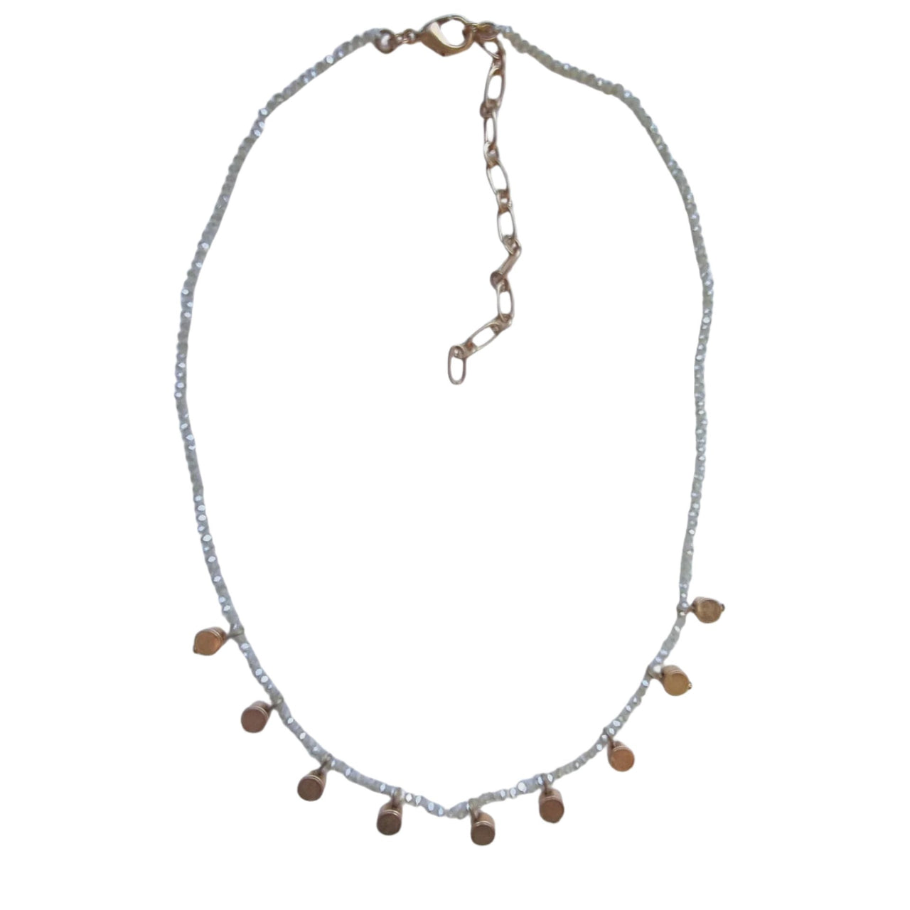 Beaded Necklace - White