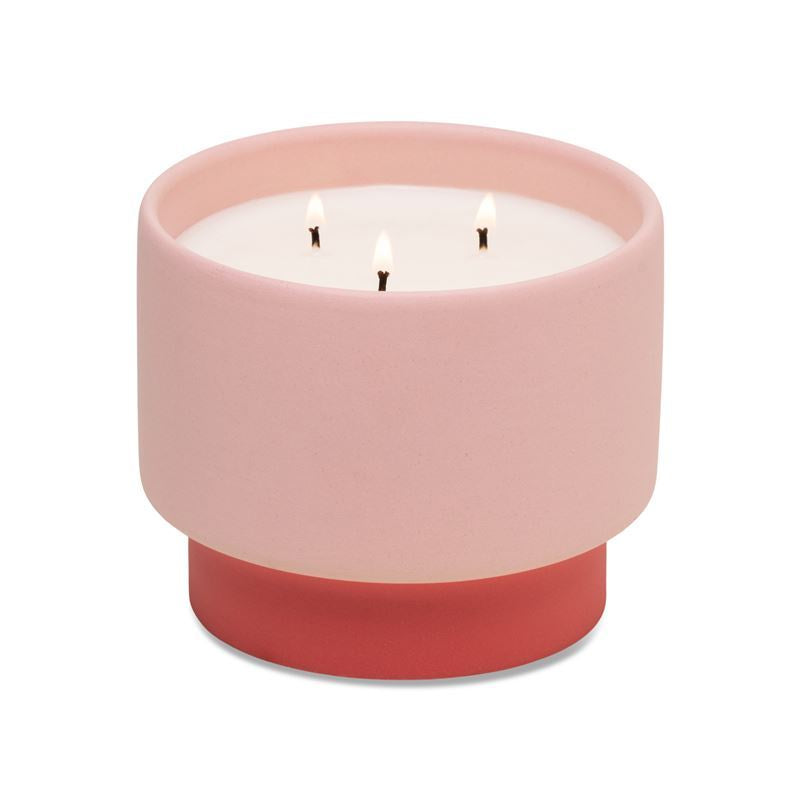 Colour Block Candle 16oz - Coral/Pink (Sparkling Grapefruit)