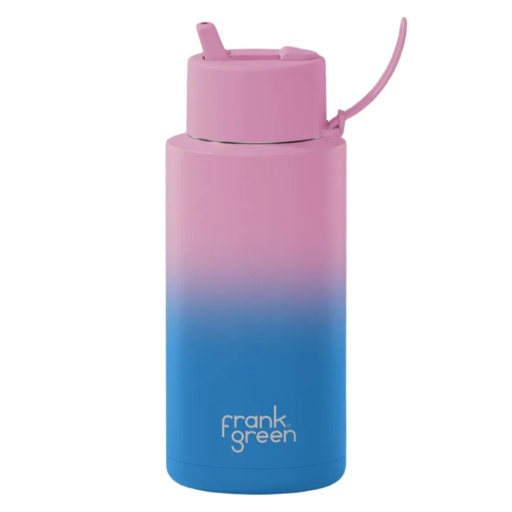 Gradient Ceramic Reusable Bottle with Straw Lid 1L - Wild Orchid