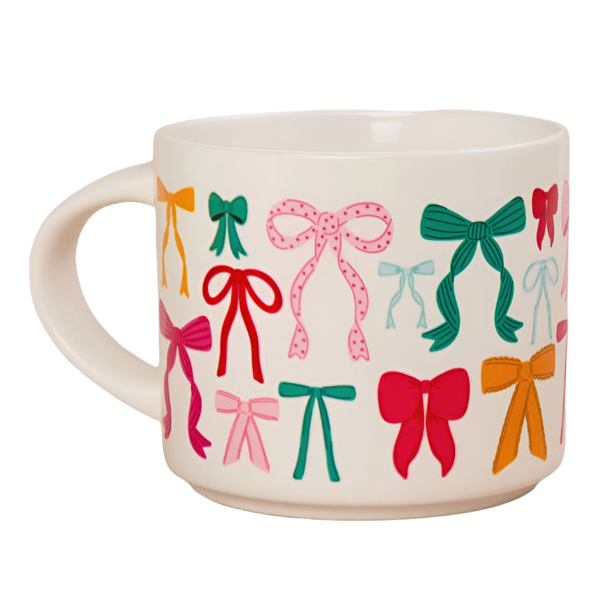 Ribbon Coquette Bows Mug - Cream