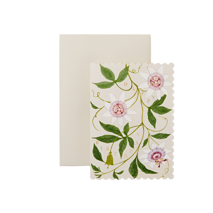 Passionflower Happy Birthday Card