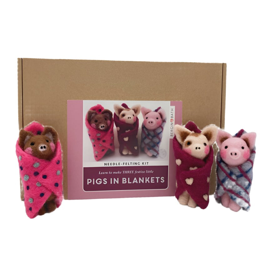 Needle Felting Kit - Pigs In Blankets