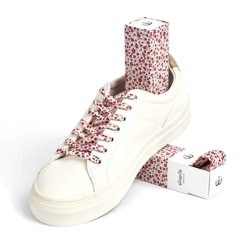 Sliwils Shoelaces - Red Flower