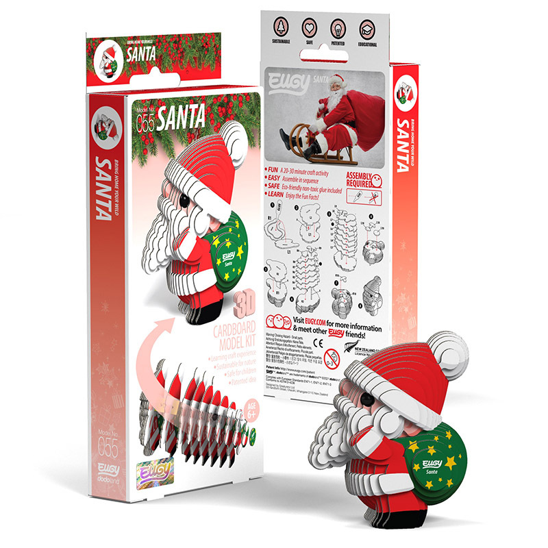 3D Cardboard Model Kit - Santa