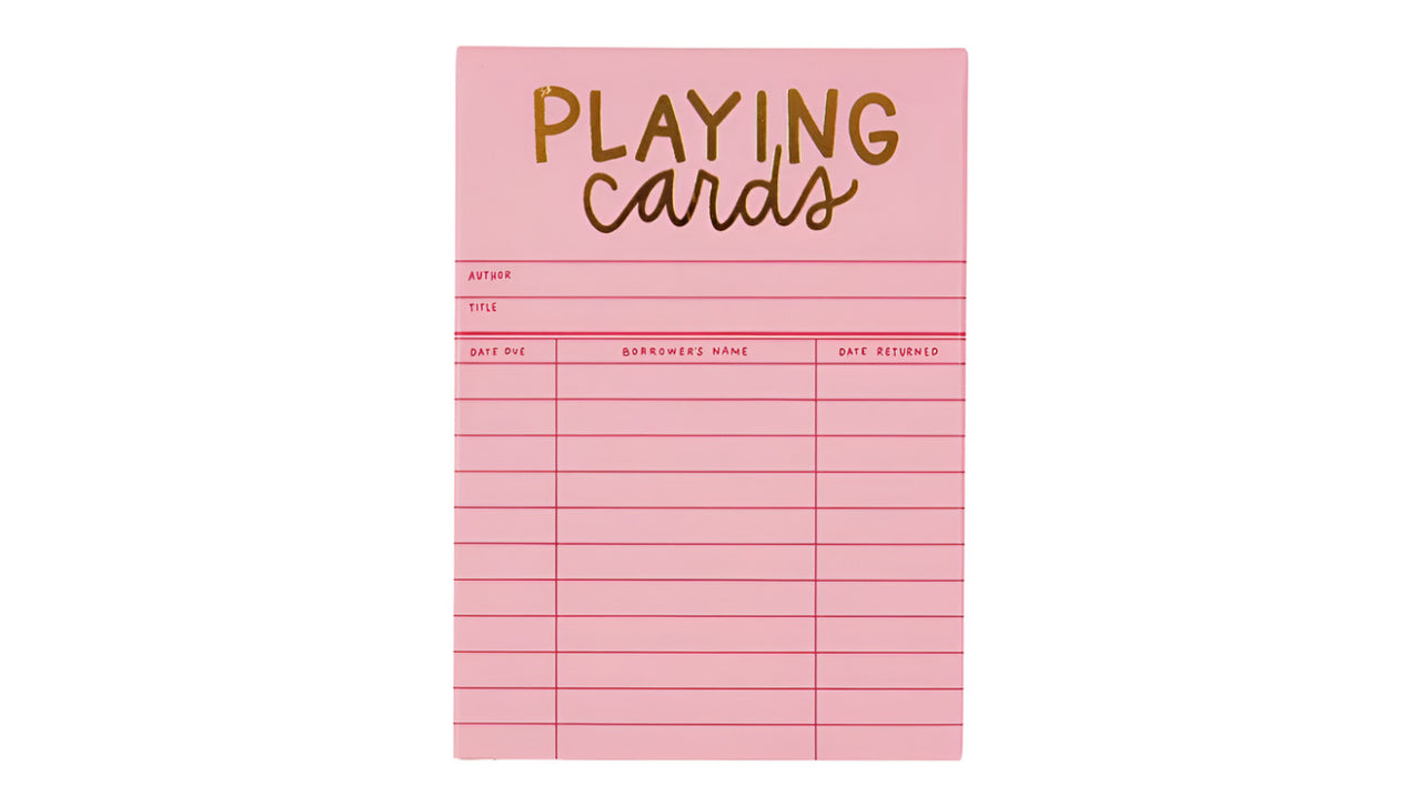 Pink Library Card Deck of Playing Cards