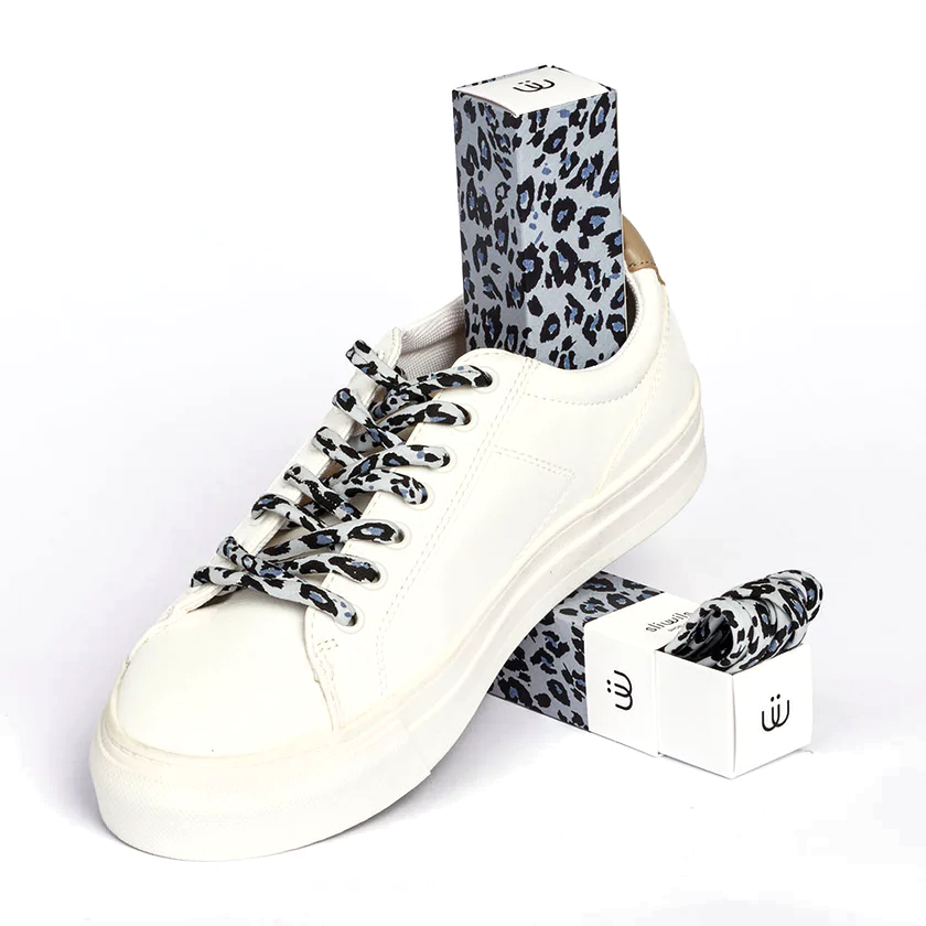 Sliwils Shoelaces - Snow Leopard Print