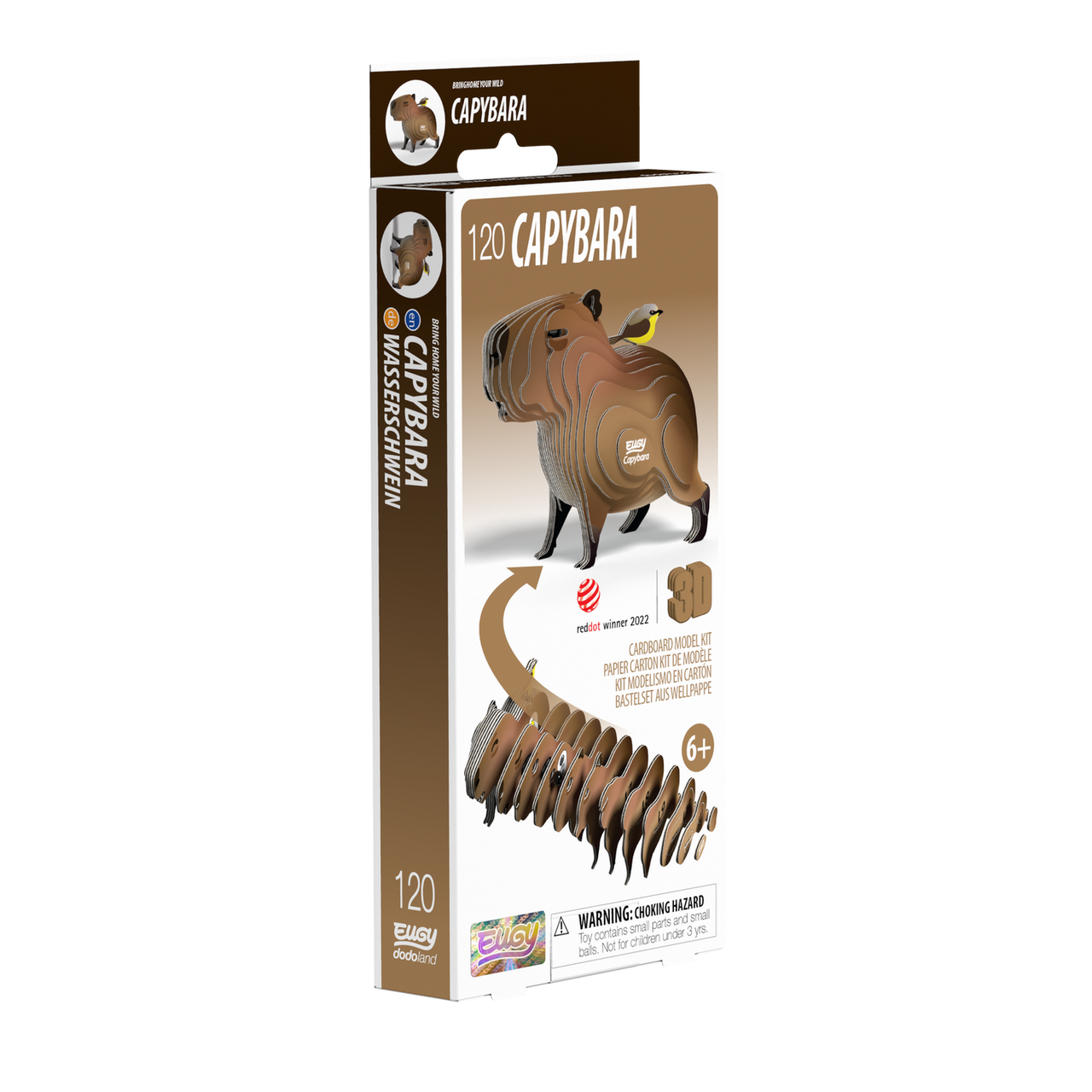 3D Cardboard Model Kit - Capybara