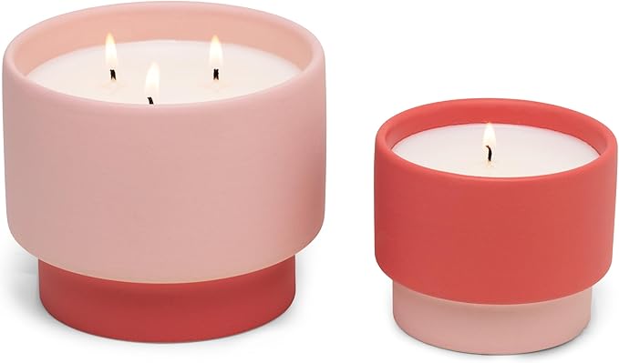 Colour Block Candle 16oz - Coral/Pink (Sparkling Grapefruit)