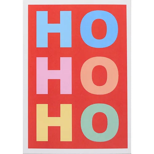 Ho Ho Ho Block Card