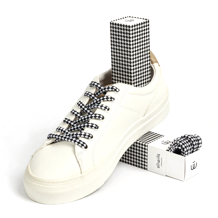 Sliwils Shoelaces - Jazzrythmic Black and White