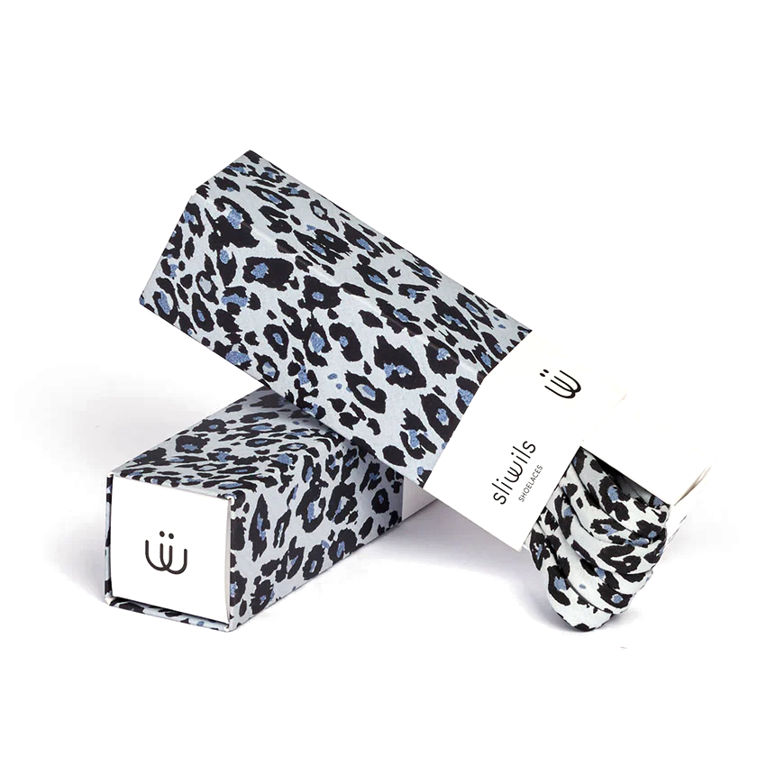 Sliwils Shoelaces - Snow Leopard Print