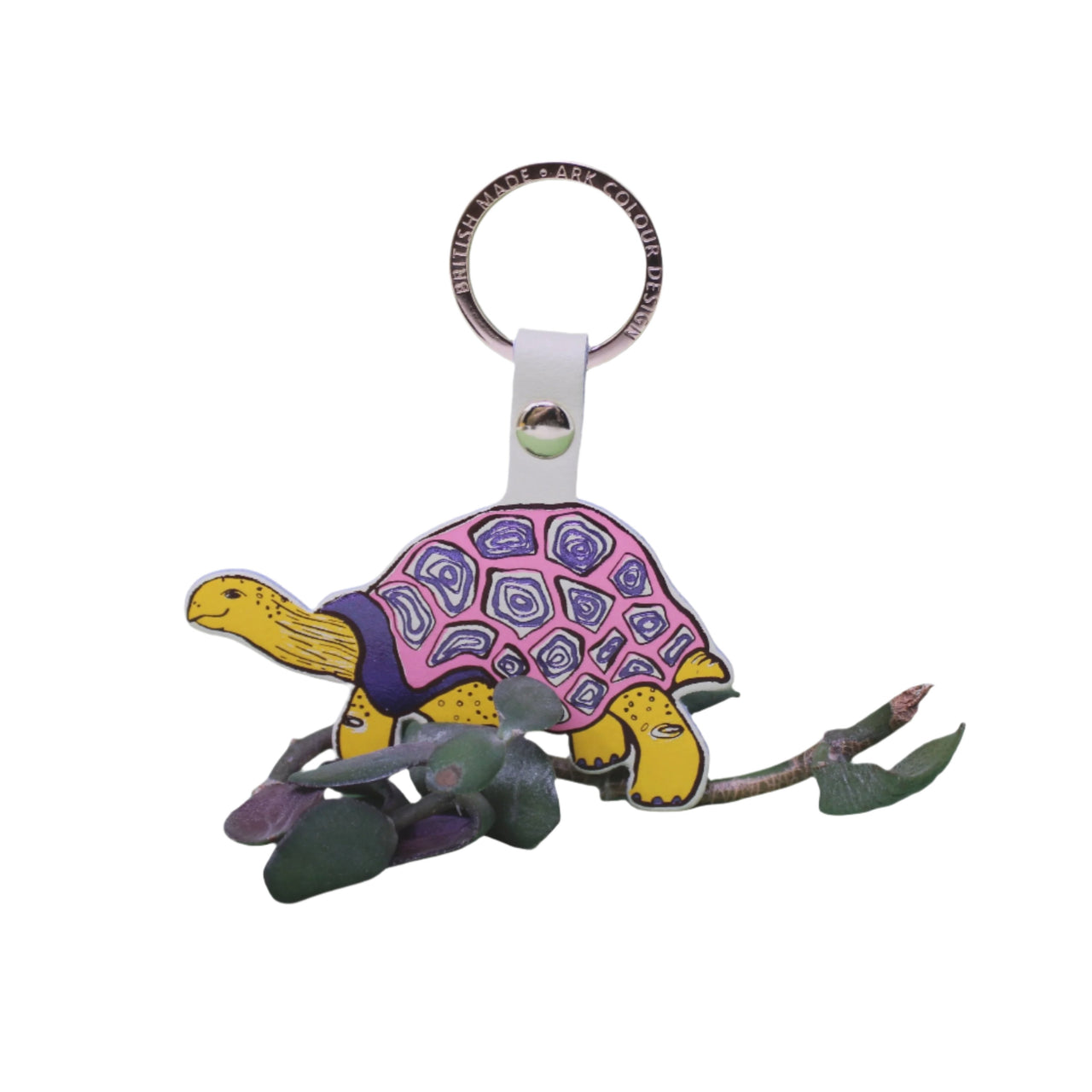 Tortoise Key Fob - Cream