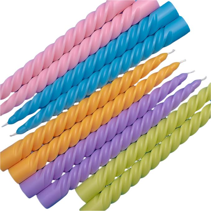 Twisted Taper Candles - Blue