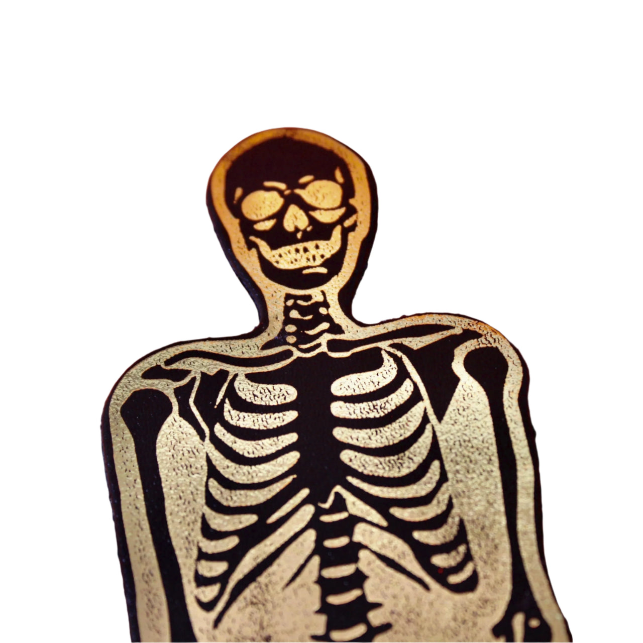 Skeleton Bookmark - Black & Gold