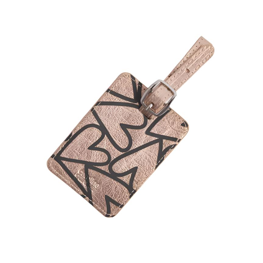 CG Luggage Tag - Magnet Heart Rose Gold Kraft