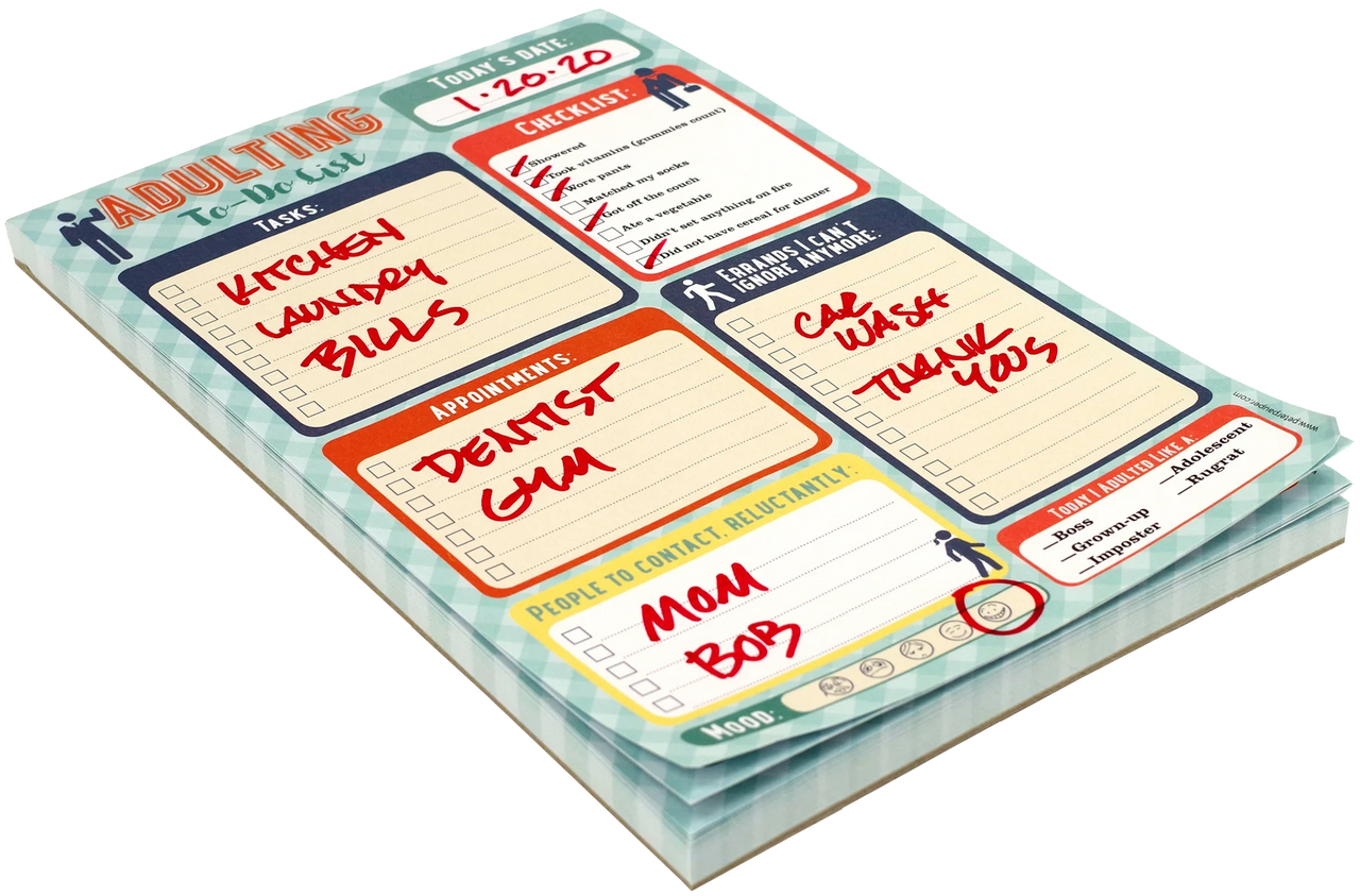 Adulting To-Do List Note Pad