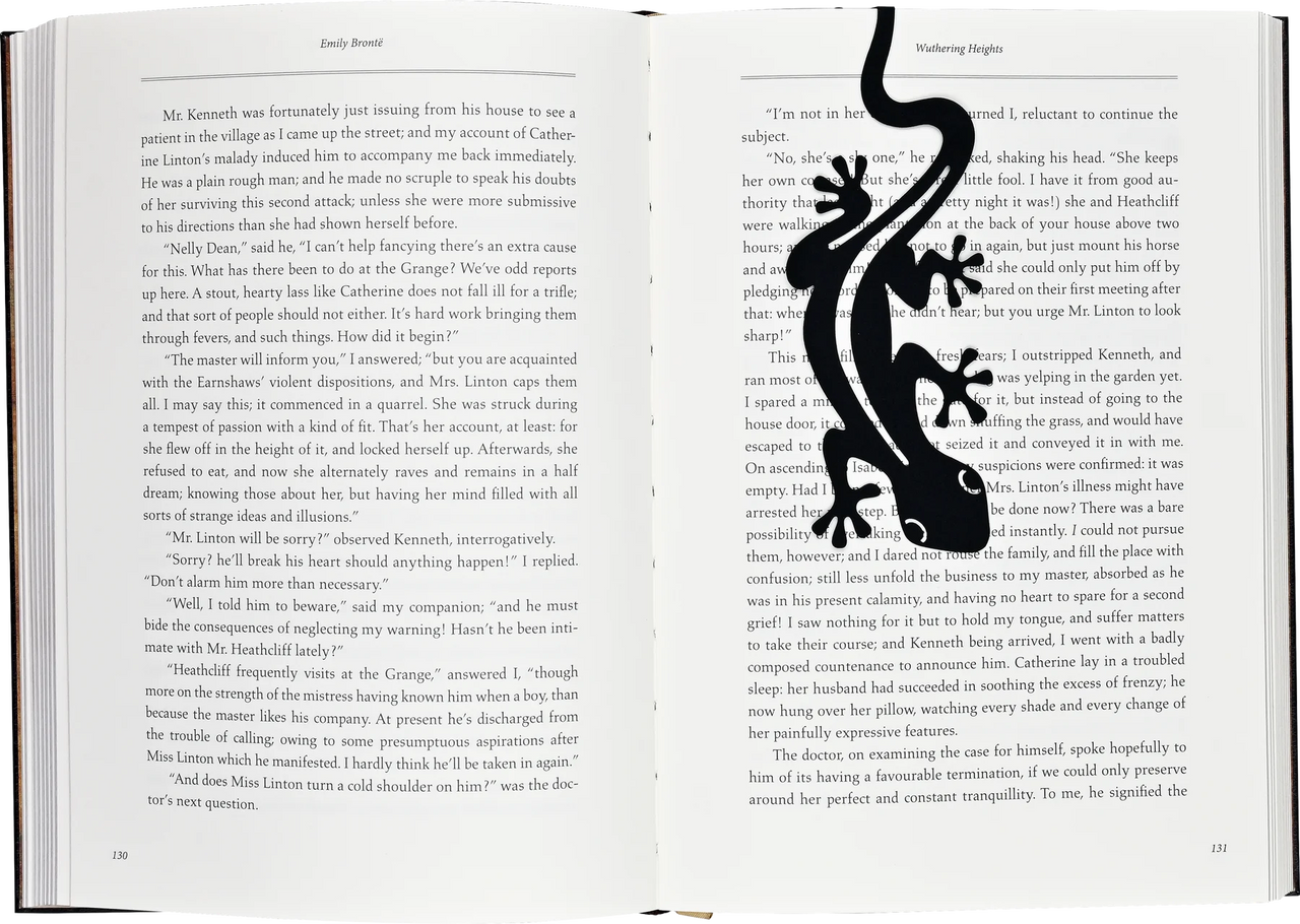 Book Hugger Metal Bookmark - Gecko