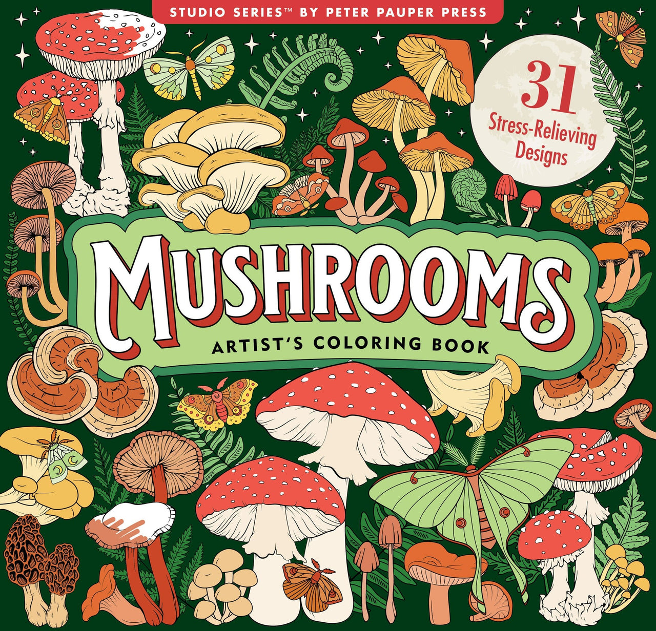 Mushrooms Artist's Colouring Book