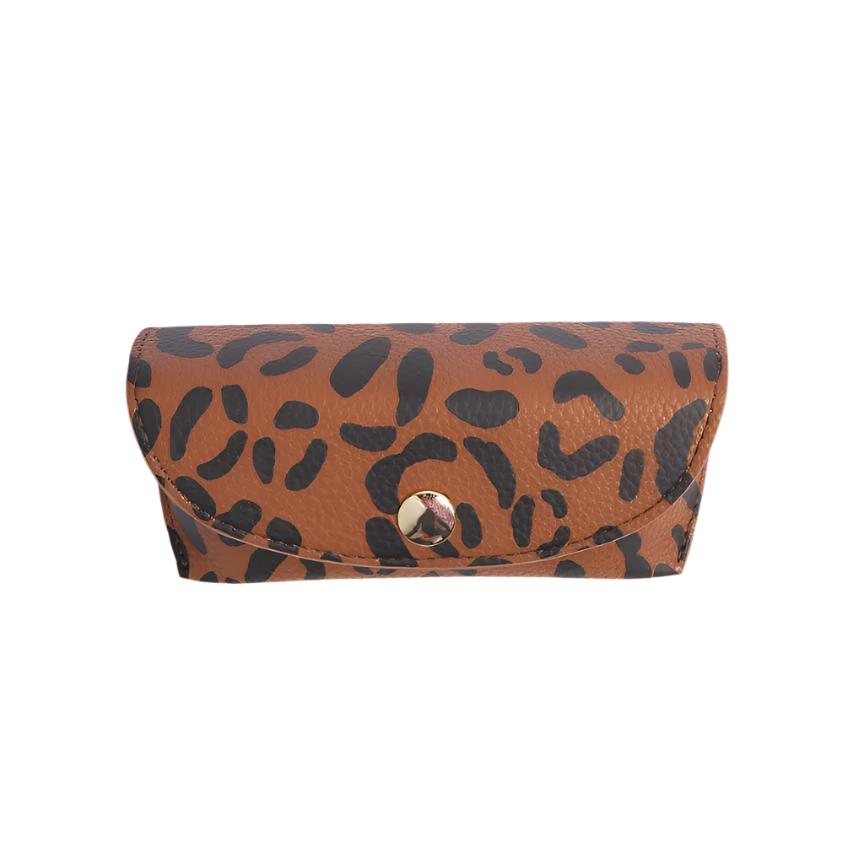 CG Flap Glasses Case - Tan Leopard