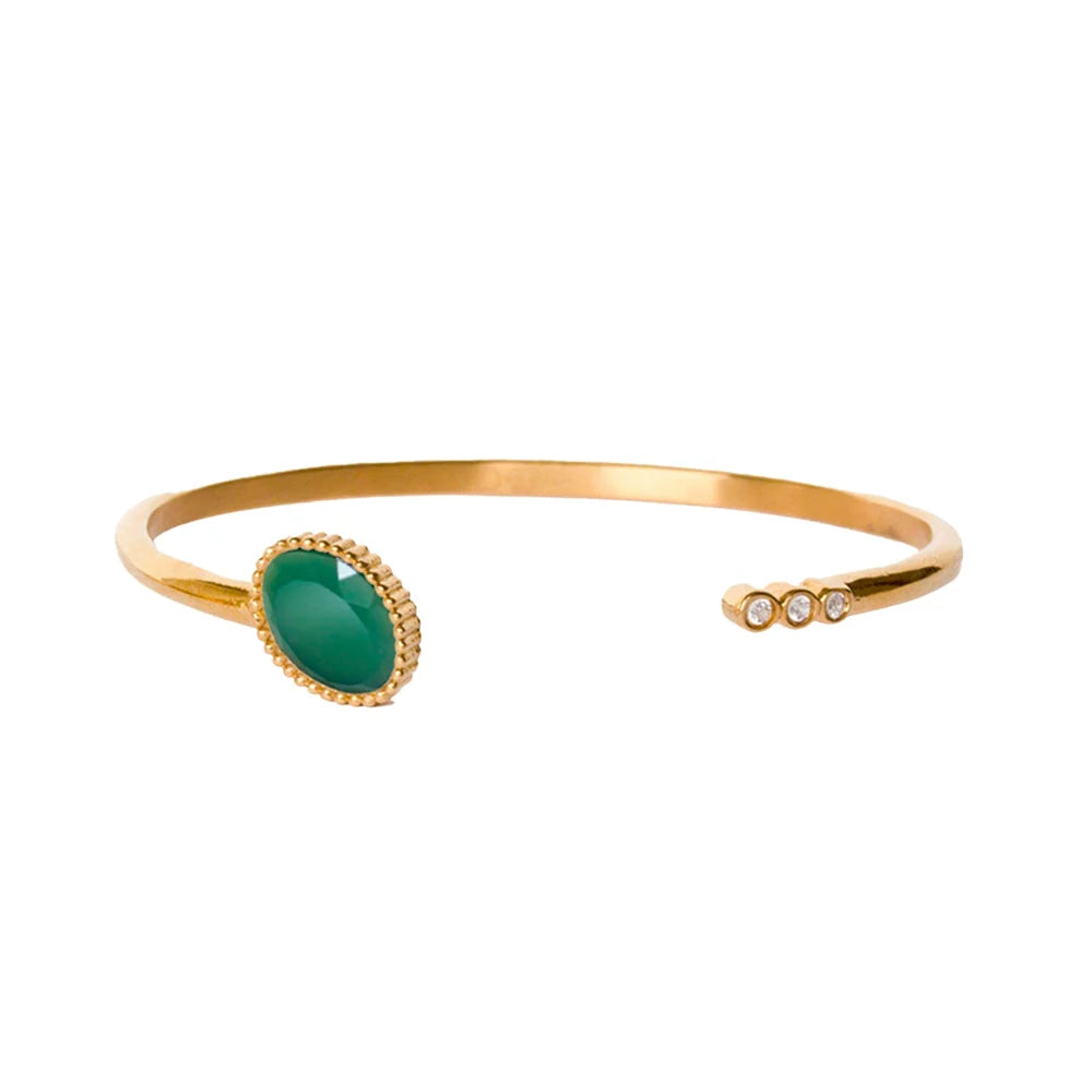 Bracelet Bolina - Green Onyx