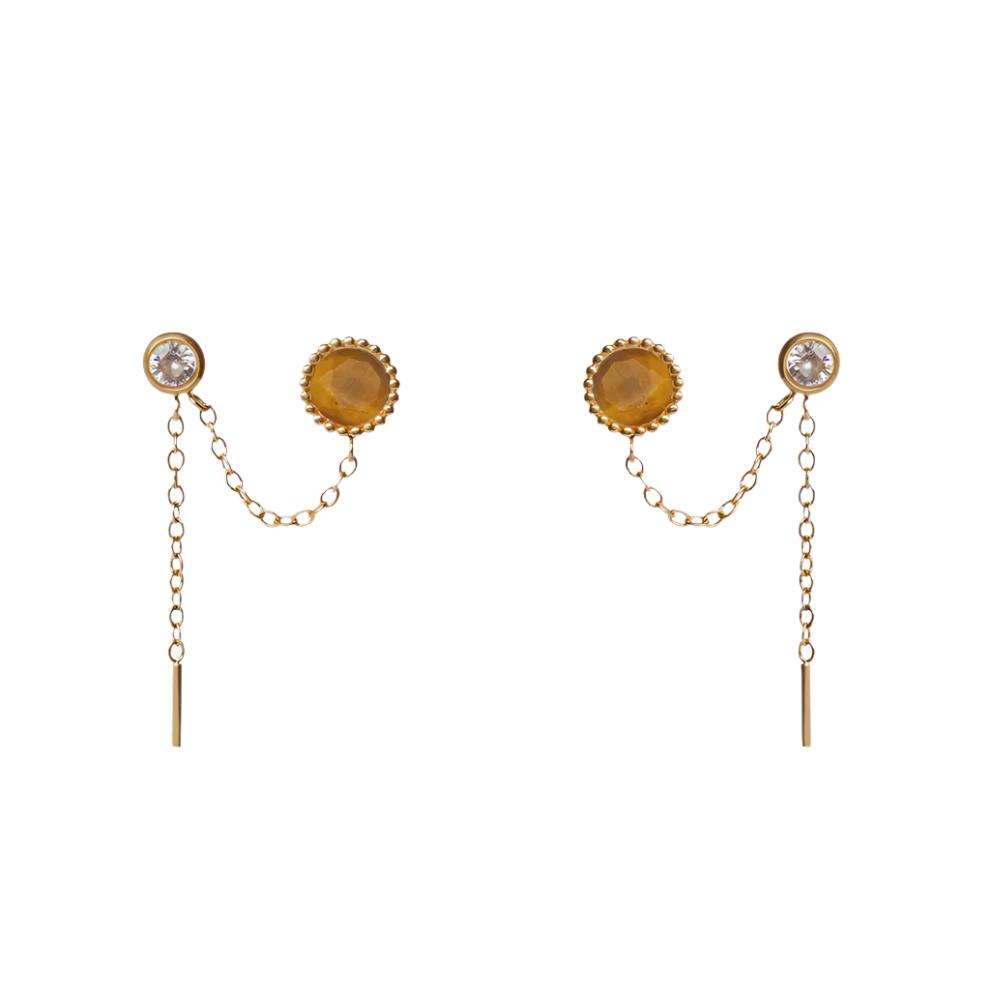 Earrings Chloris - Tiger Eye