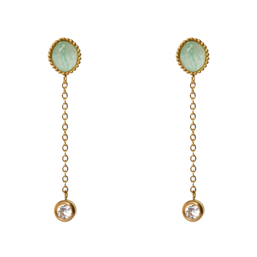 Earrings Clio - Aventurine