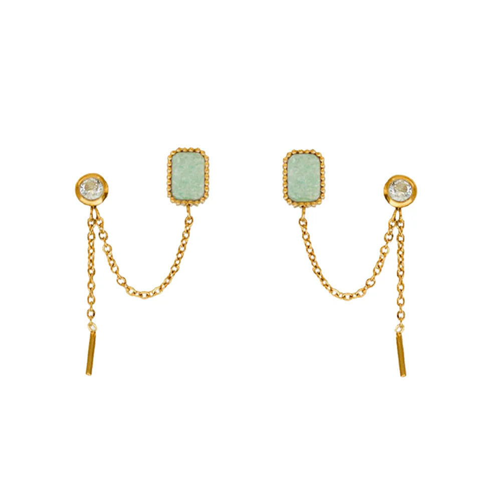 Earrings Damona - Aventurine