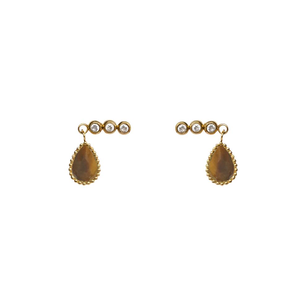 Earrings Roma - Tiger Eye