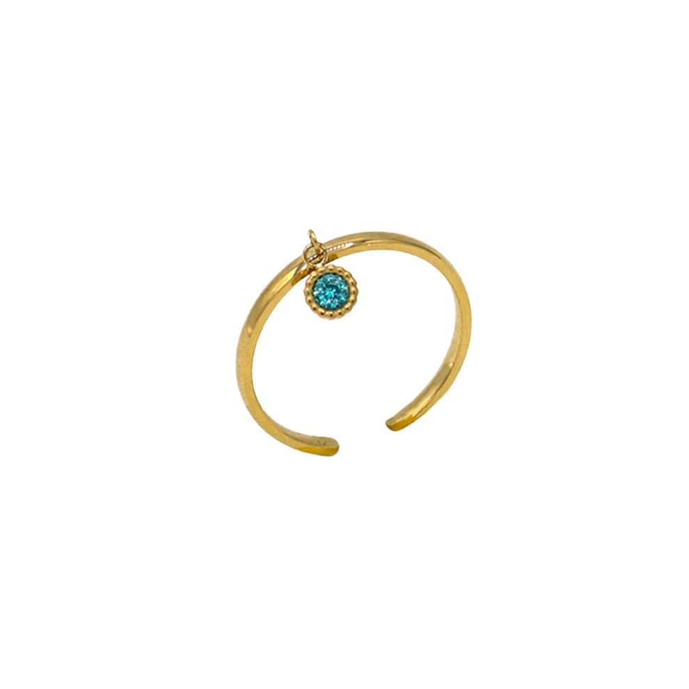 Ring Divya - Blue Zirconium Oxide (Size 5-7)