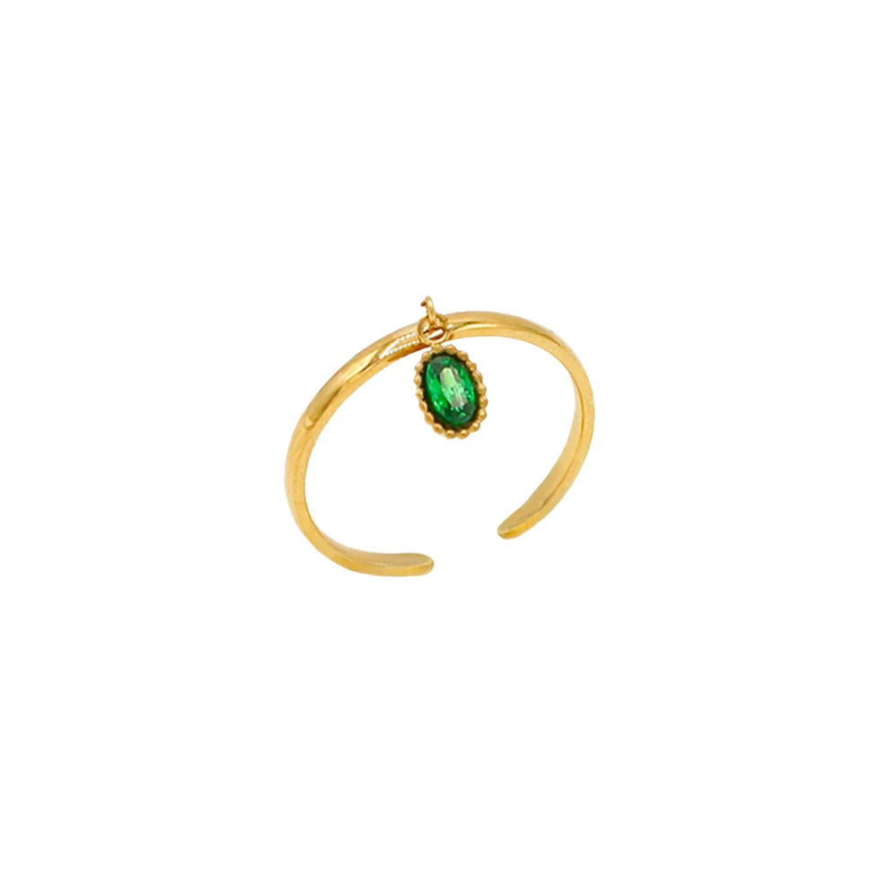 Ring Divya - Green Zirconium Oxide (Size 5-7)