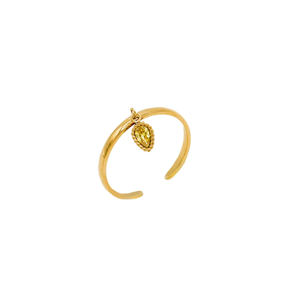 Ring Divya - Yellow Zirconium Oxide (Size 5-7)