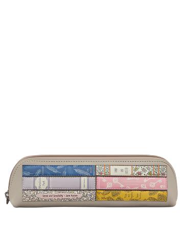 Yoshi Pencil Case Bookworm Jane Austen - Warm Grey