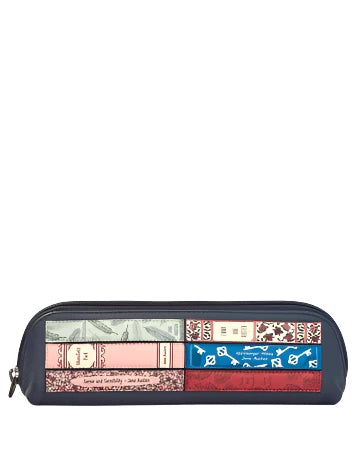 Yoshi Pencil Case - Bookworm Jane Austen Navy