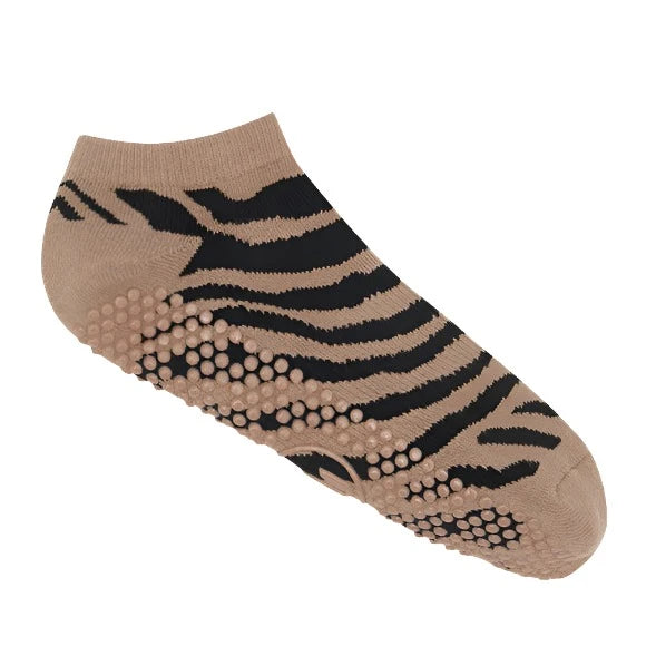 Classic Low Rise Grip Socks - Midnight Zebra