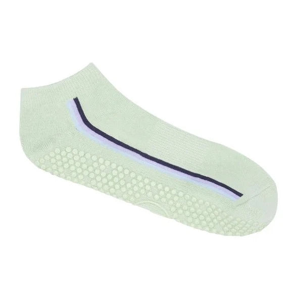 Classic Low Rise Grip Socks - Stellar Stripes Mint