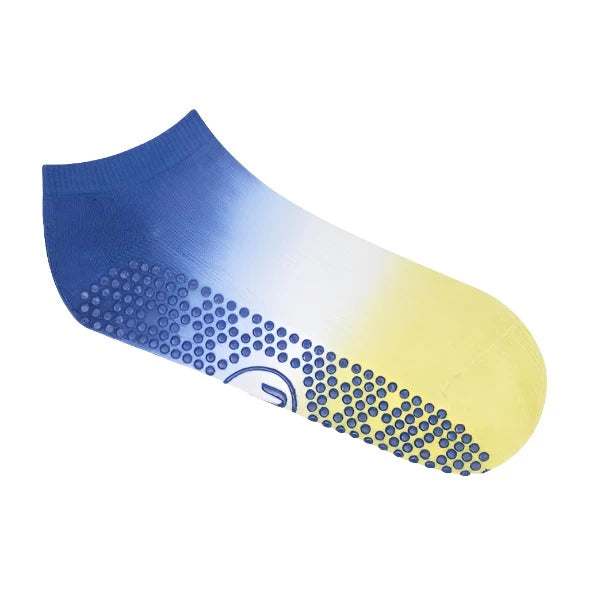 Classic Low Rise Grip Socks - Indigo Lime Ombre