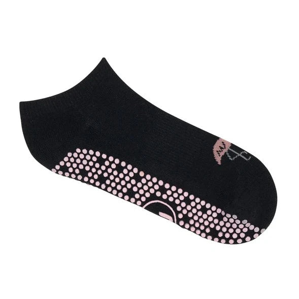 Classic Low Rise Grip Socks - Midnight Flamingo