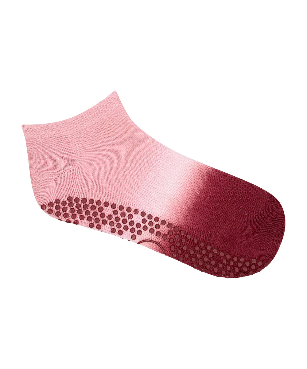 Classic Low Rise Grip Socks - Berry Kiss